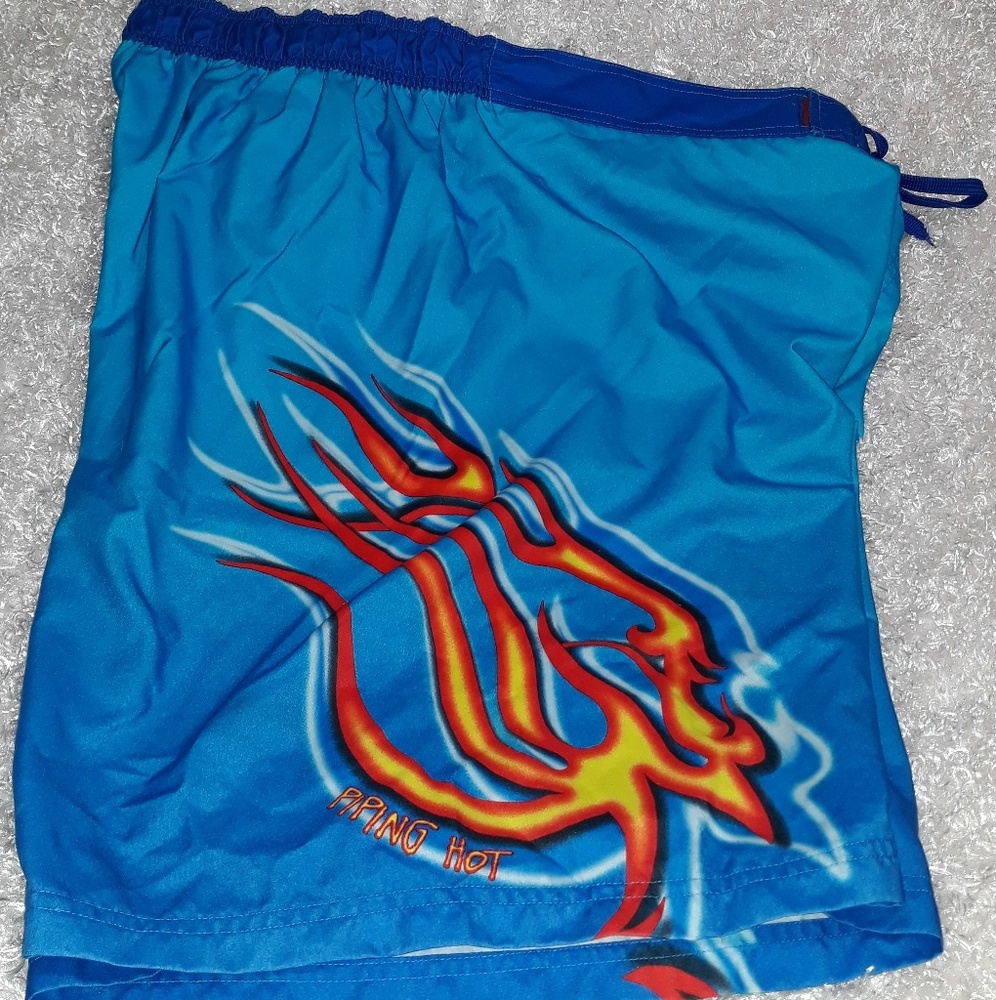 MENS  PIPING HOT SWIM TRUNKS